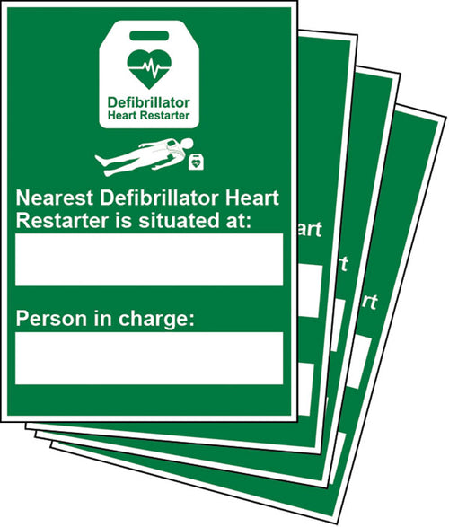 Click Medical Nearest Automated Defibrillator Sign