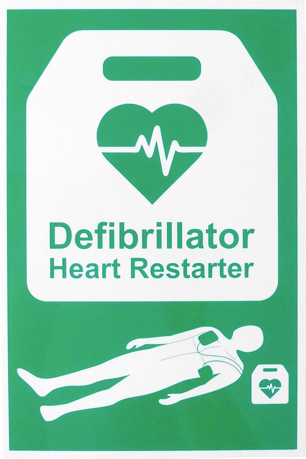 Click Medical Aed Automated External Defibrillator Sign