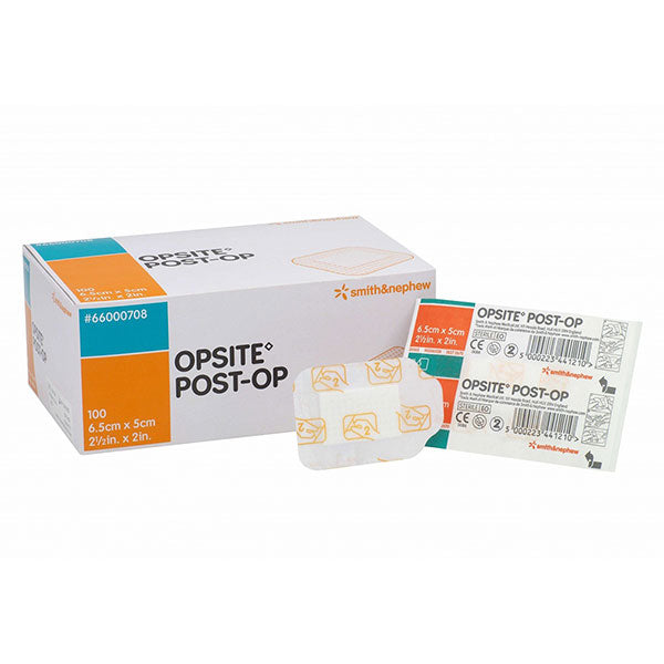 Click Medical Opsite Post-Op Absorbent Dressing 6.5 X 5CM - (Pack of 100)