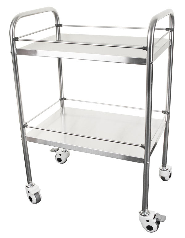 Click Medical Two Tier Stainless Steel Medical Trolley