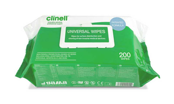 Clinell Universal Wipes - (Pack of 200)