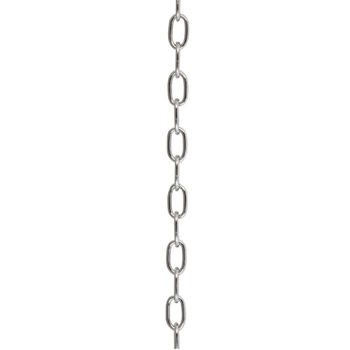 Steel Chrome Plated Oval Link Chain (Reel)  TQAG020CP - BC 5/8