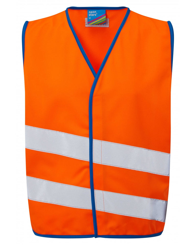 Leo Workwear orange high-visibility sweatshirt for warmth, comfort, and enhanced safety