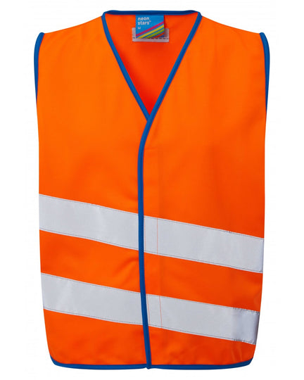 Leo Workwear orange high-visibility sweatshirt for warmth, comfort, and enhanced safety