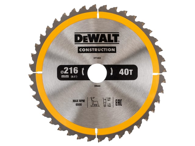 DEWALT Stationary Construction Circular Saw Blade