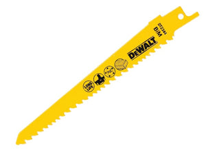 DEWALT Bi-Metal Reciprocating Blade for Wood Cordless 152mm Pack of 5