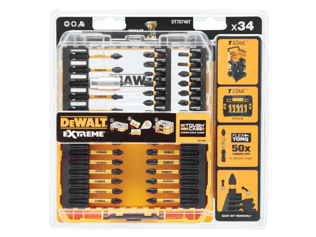 DEWALT DT70746T FLEXTORQ Screwdriving Set, 34 Piece