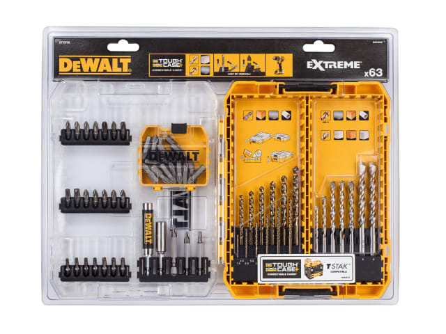 DEWALT DT70759 Mixed Drill & Bit Set, 63 Piece