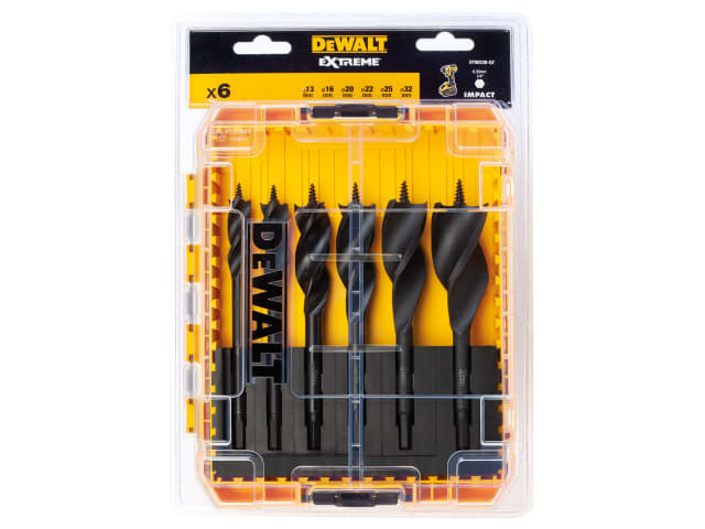 DEWALT DT90238 Extreme Tri-Flute Spade Bit Set, 6 Piece