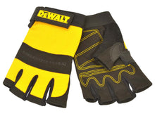 DEWALT Fingerless Synthetic Padded Leather Palm Gloves - Large