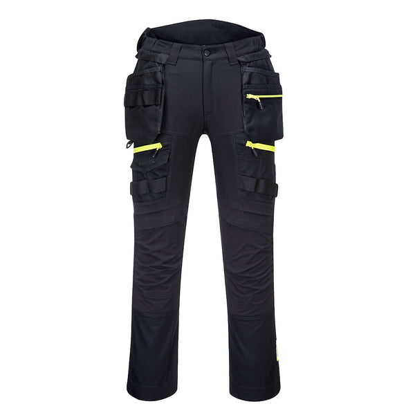 Portwest Detachable Holster Pocket Trouser in black, short leg.