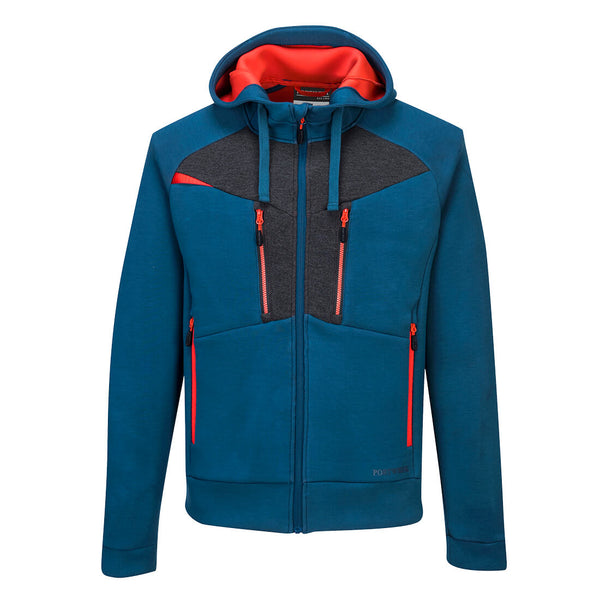 Maroon Portwest DX4 Zipped Hoodie a comfortable and versatile layering piece.