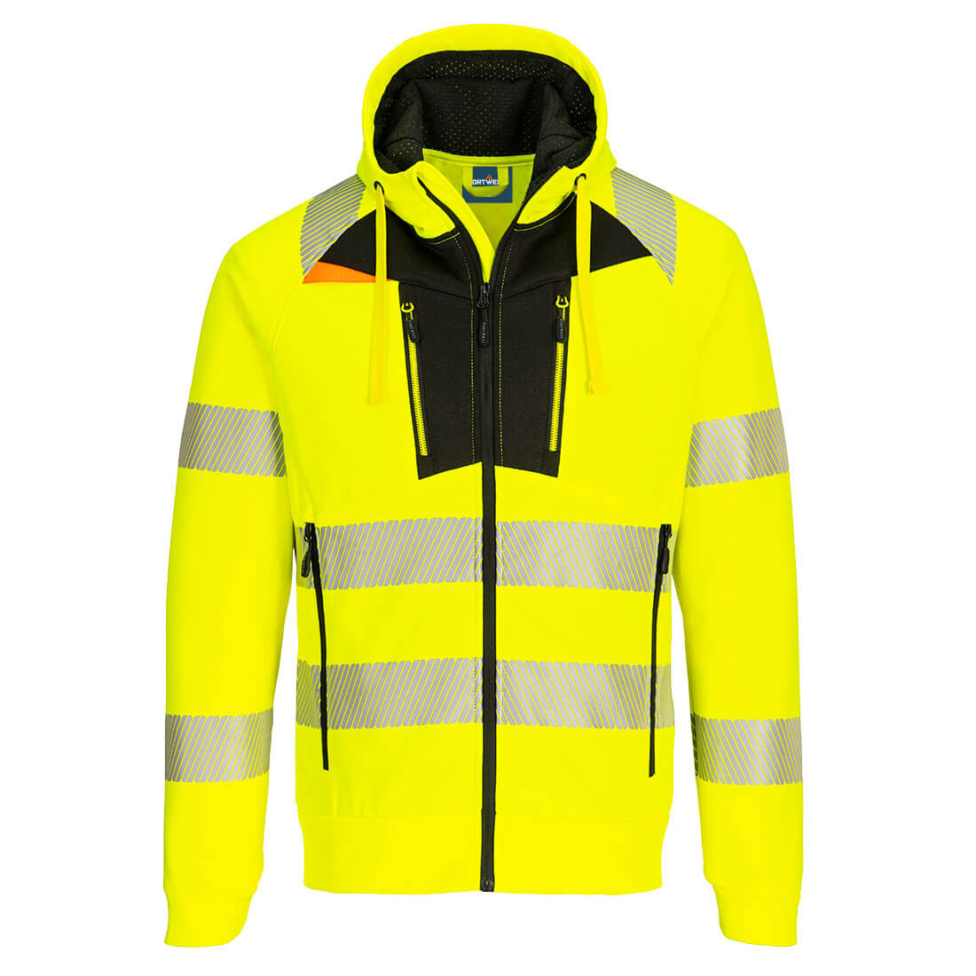 Portwest DX477 - DX4 Hi-Vis Funnel Neck Zipped Sweatshirt