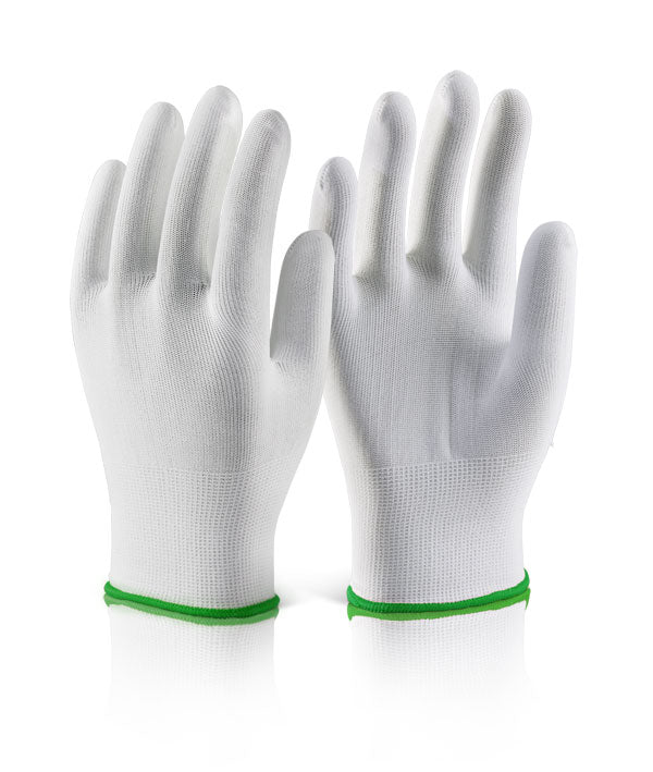 Beeswift Polyester Knitted Liner Glove White Lge (Size 9) - (Pack of 10)