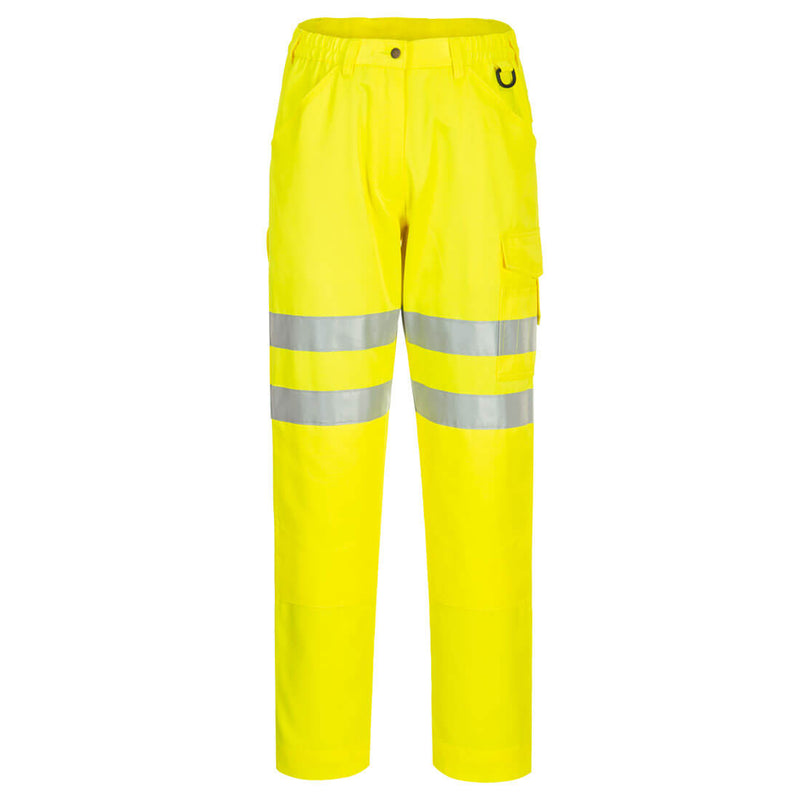 Portwest Eco Hi-Vis Work Trouser in yellow.