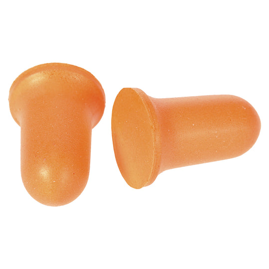 Orange bell-shaped Portwest EP06 uncorded PU foam comfort ear plugs.