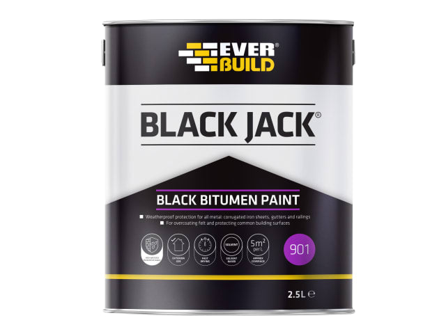 Everbuild Black Jack 901 Black Bitumen Paint