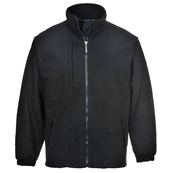 Black Portwest Buildtex Laminated Fleece 3L providing advanced protection and warmth.