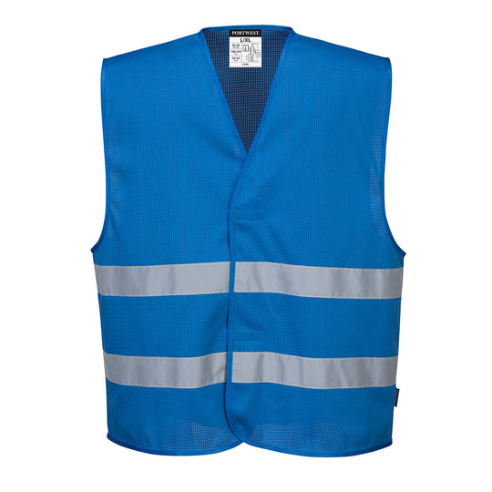 Red Portwest Meshaire Iona Vest offering high visibility and ventilation.