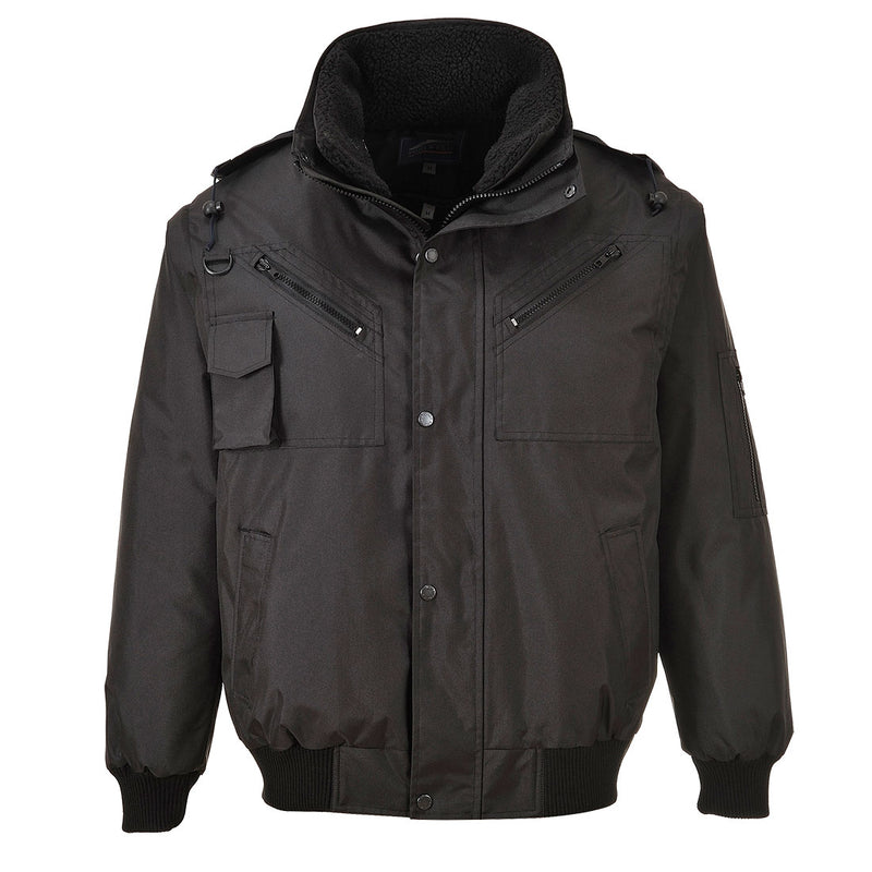Black Portwest 4-in-1 Bomber Jacket a versatile and multi-functional outerwear solution.