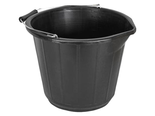 Faithfull General-Purpose Bucket 14 litre (3 gallon) - Black