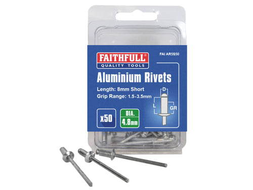 Faithfull Aluminium Rivets