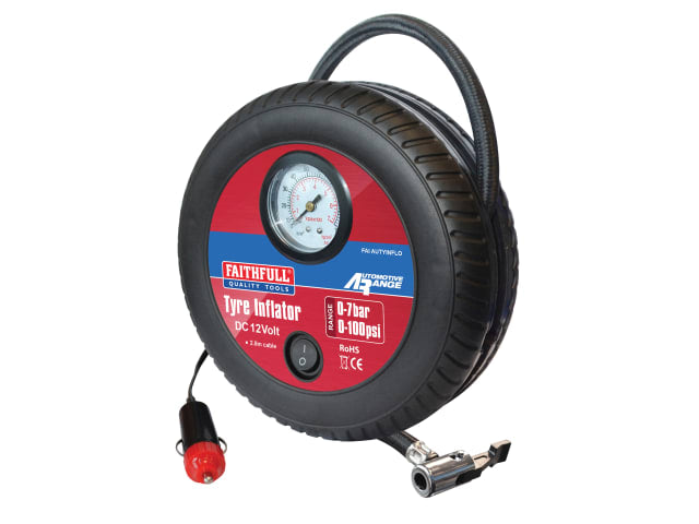 Faithfull Low Volume Tyre Inflator 12V