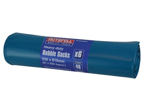 Faithfull Blue Heavy-Duty Rubble Sacks