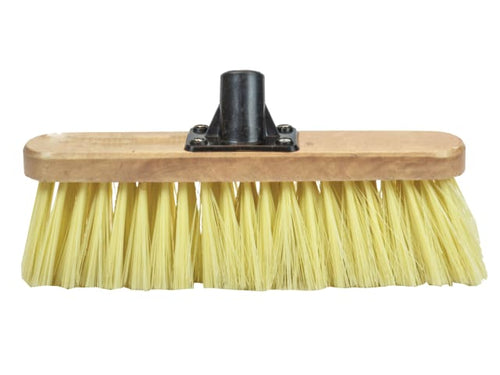 Faithfull Soft Cream PVC Bristle Broom Head 300mm (12in) Threaded Socket