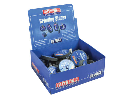 Faithfull Grinding Wheel Assortment, 36 Piece