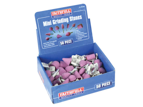 Faithfull Mini Grinding Wheel Assortment, 50 Piece