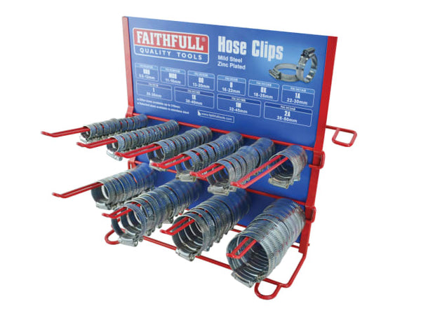 Faithfull Hoseclip Display C/W Stock 100Pc
