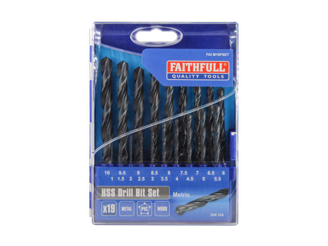 Faithfull HSS Drill Bit Set, Metric