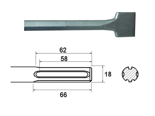 Faithfull SDS Max Scaling Chisel