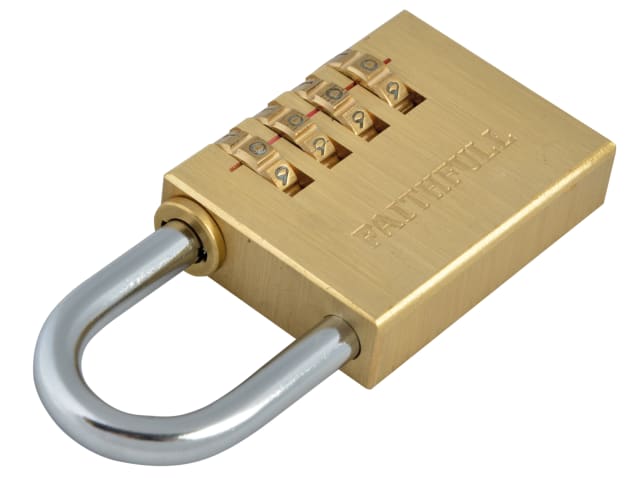 Faithfull Brass Combination Padlock