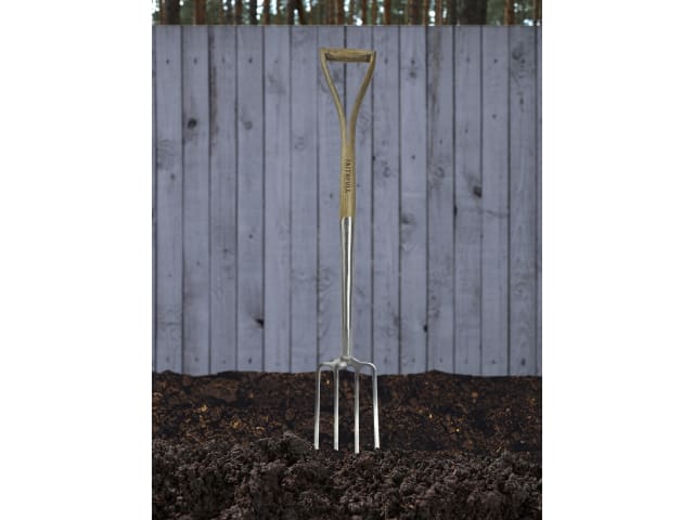 Faithfull Prestige Stainless Steel Border Fork Ash Handle