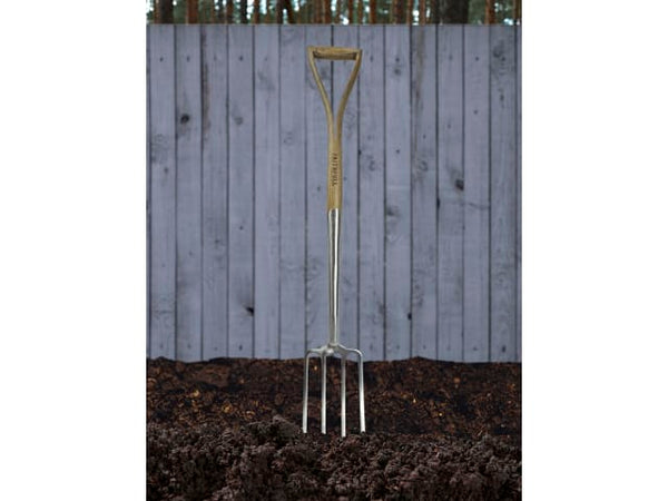Faithfull Prestige Stainless Steel Border Fork Ash Handle