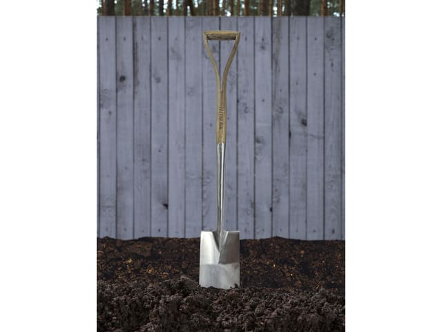 Faithfull Prestige Stainless Steel Border Spade Ash Handle