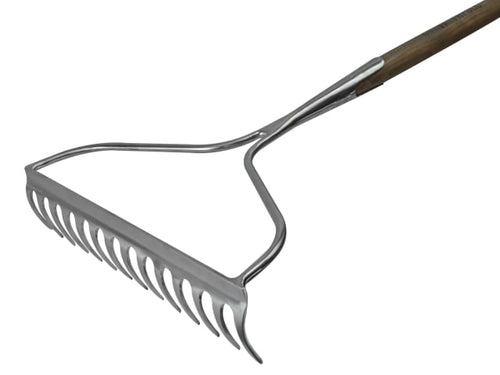 Faithfull Prestige Stainless Steel Garden Rake Ash Handle