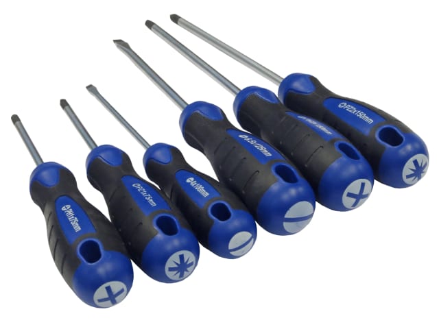 Faithfull Boxed Soft Grip Screwdriver Set, 6 Piece