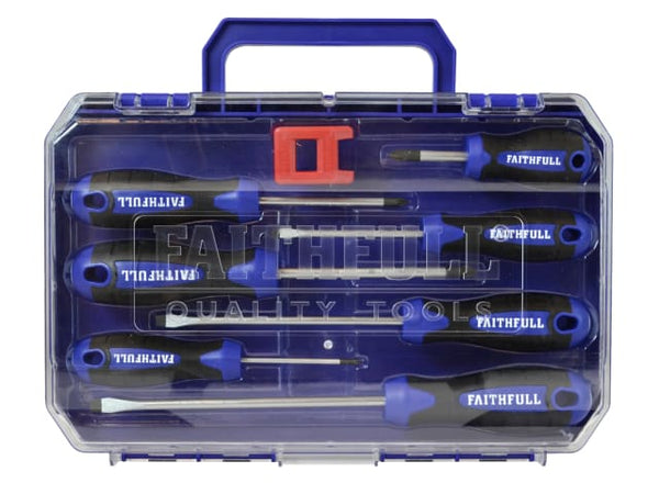 Faithfull Soft Grip Screwdriver Set, 8 Piece