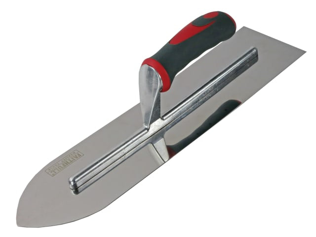 Faithfull Flooring Trowel Stainless Steel Soft Grip Handle 16 x 4in