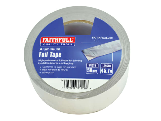 Faithfull Aluminium Foil Tape 50mm x 45.7m