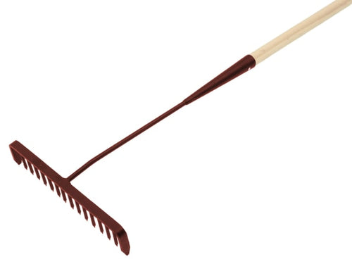 Faithfull Tarmac Rake 16 Round Teeth - Wooden Handled