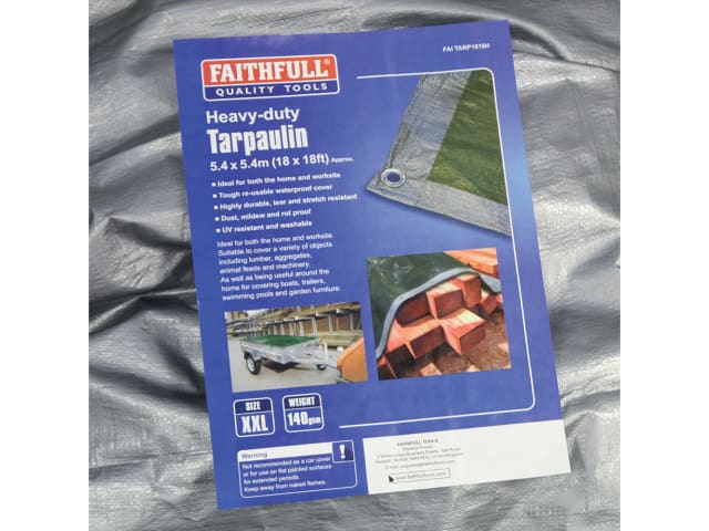 Faithfull Tarpaulin Green/Silver