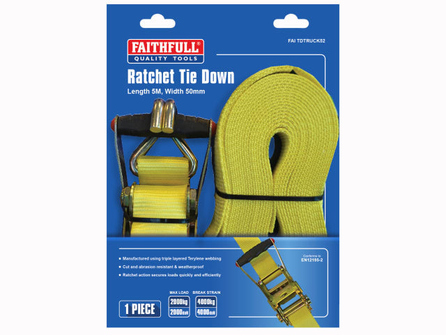 Faithfull Trucker Ratchet Tie-Down