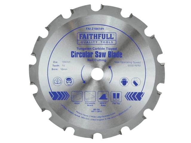 Faithfull Professional Nail Cutting TCT Circular Saw Blade