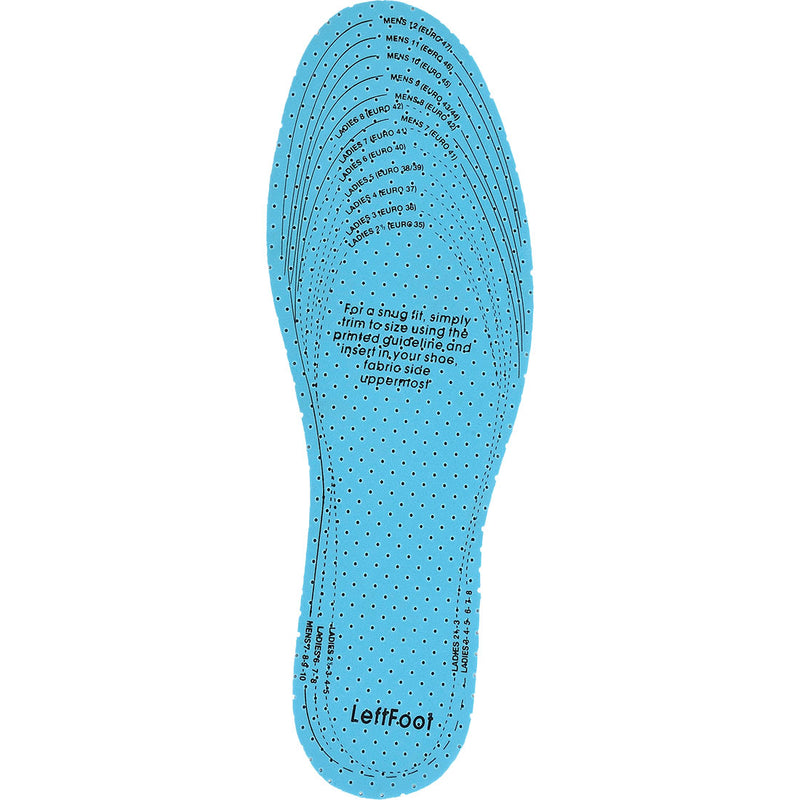 White cushioned insole with perforated design for breathability