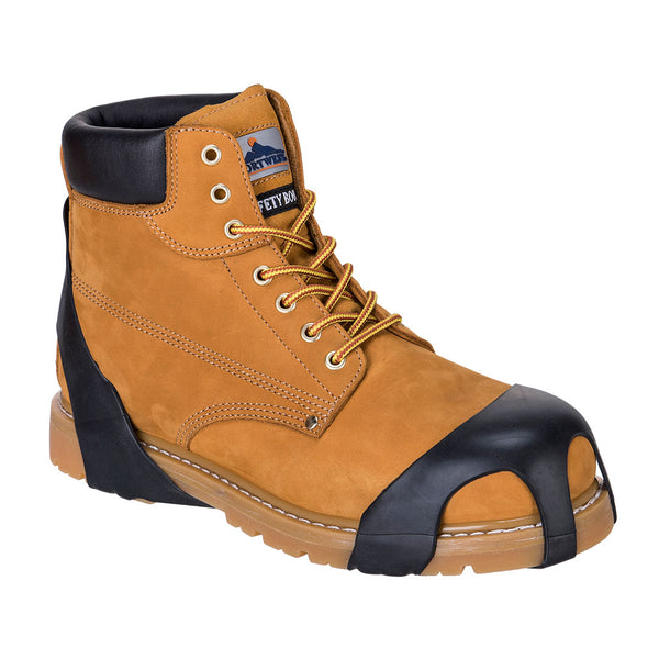 Black ice grabber traction device for shoes with metal spikes for slip prevention