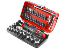 Facom 1/4in Drive Nano Socket Set, 38 Piece